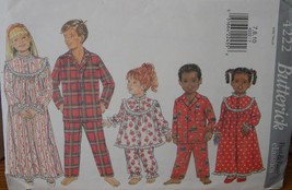 Sewing Pattern 7,8,10 Child&#39;s Sleepwear, Pajamas, Nightgown 4222 UNCUT - £3.90 GBP