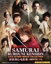 Japanese Movie DVD Rurouni Kenshin Live Action Movie Collection (Movie 1-5) USA - $46.99