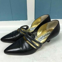 Vtg Enzo Angiolini leather strappy pumps with kitten heels women’s size 7.5 - $45.44