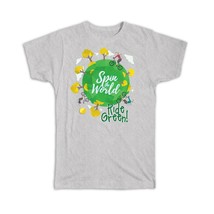 Eco Friendly World Ride Green Thinking : Gift T-Shirt Bicycles Trees Recycling O - £14.08 GBP