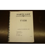 Leadwell V-25H Part List Manual - $20.00