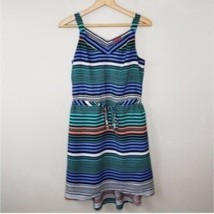 Merona | Multicolor Striped Drawstring Waist Dress, size small - £11.38 GBP