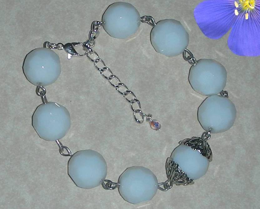 White Opal Casual Crystal Bracelet - $9.99