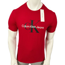 Nwt Calvin Klein Msrp $54.99 Men&#39;s Red Crew Neck Short Sleeve T-SHIRT Size S L - £17.97 GBP