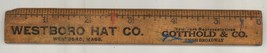 Westboro Hat Co Westboro MA advertising ruler ladies straw vintage premium - £10.47 GBP