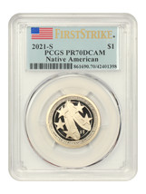 2021-S $1 Native American PCGS Proof 70 DCAM (First Strike) - £70.97 GBP