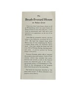 Brush Everard House Palace Green Williamsburg VA Vintage Travel Brochure... - £3.92 GBP