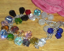 Multi Colored Crystal Charm Bracelet - $9.99