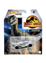 Mattel - Hot Wheels Jurassic World Dominion Character Cars - VELOCIRAPTOR &#39;BLUE&#39; - £7.50 GBP