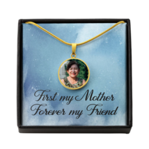 To Mom Personalized Necklace Mom Forever My Friend Message Circle Pendant Stain - £49.31 GBP+
