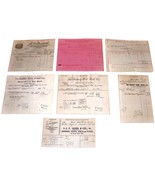 LOT of 7 1901 Antique DETROIT MI Billhead Document Receipts  Dyes RR Sup... - £15.68 GBP