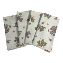 Set Of 4 Waverly Garden Room Pink Purple Floral Bouquet Cloth Napkins 20&quot; READ - £16.73 GBP