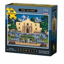 Dowdle Folk Art &quot;The Alamo&quot; Texas 500 Pc Jigsaw Puzzle 16x20 NEW - £16.58 GBP
