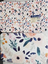 2 Same Reversible Nonclear Plastic PLACEMATS(12x18&quot;)WATERCOLOR Petals Flowers,Ca - £10.44 GBP