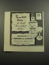 1952 Booth&#39;s House of Lords Gin Ad - The one best Martini - £14.78 GBP