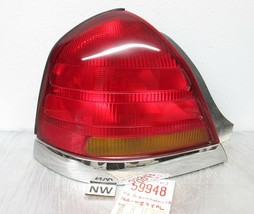 1998-2003 Ford Crown Victoria Left Driver tail light Amber Chrome trim 48 1H3 - $27.69