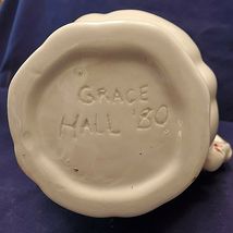 HALL '80 PITCHER 5 3/4" TALL WHITE WITH PINK DETAILS image 5