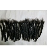 100% Human Hair dreadlocks handmade 45 pieces 4" short black/10%grey 1cm thick - $129.67