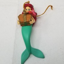 Ariel Little Mermaid Christmas Ornament Treasure Chest Gift Plastic Vtg - $12.30