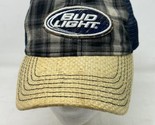 Bud Light Mesh Plaid Snapback Weave Cover Baseball Hat Adjustable Budwei... - $9.88