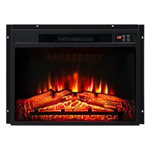 18/23 Inch Electric Fireplace Inserted with Adjustable LED Flame-23 inches - Si - £138.63 GBP