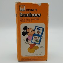 Disney Mickey Mouse Dominoes Set with Box 1976 Vintage Whitman Complete 28 - $14.84