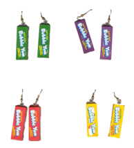 1-Pair Bubble Gum Funky Earrings Punk Novelty Candy Food Charm Novelty Jewelry - $6.83