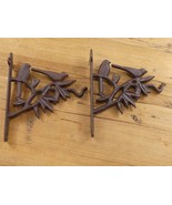 2 Birds In Tree Decorative Plant Hangers Cast Iron Flower Basket Hook Ha... - $36.95 CAD