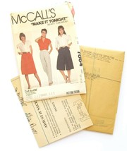 McCall's 7864 Cut to Fit Sewing Pattern Skirt Pants Culottes 12 - 16 Uncut FF - $9.49