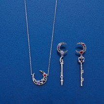 Anime Sailor Moon Saturn Pluto Moon Pendant Necklace 925 Sterling Silver Jewelry - £45.04 GBP