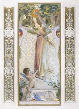 Poster Decor wall Art Nouveau design.Luc Olivier Merson mystical painting.15360 - £12.81 GBP+