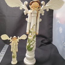 Turned Wood 12 inch Angel Christmas Decoration - £19.97 GBP