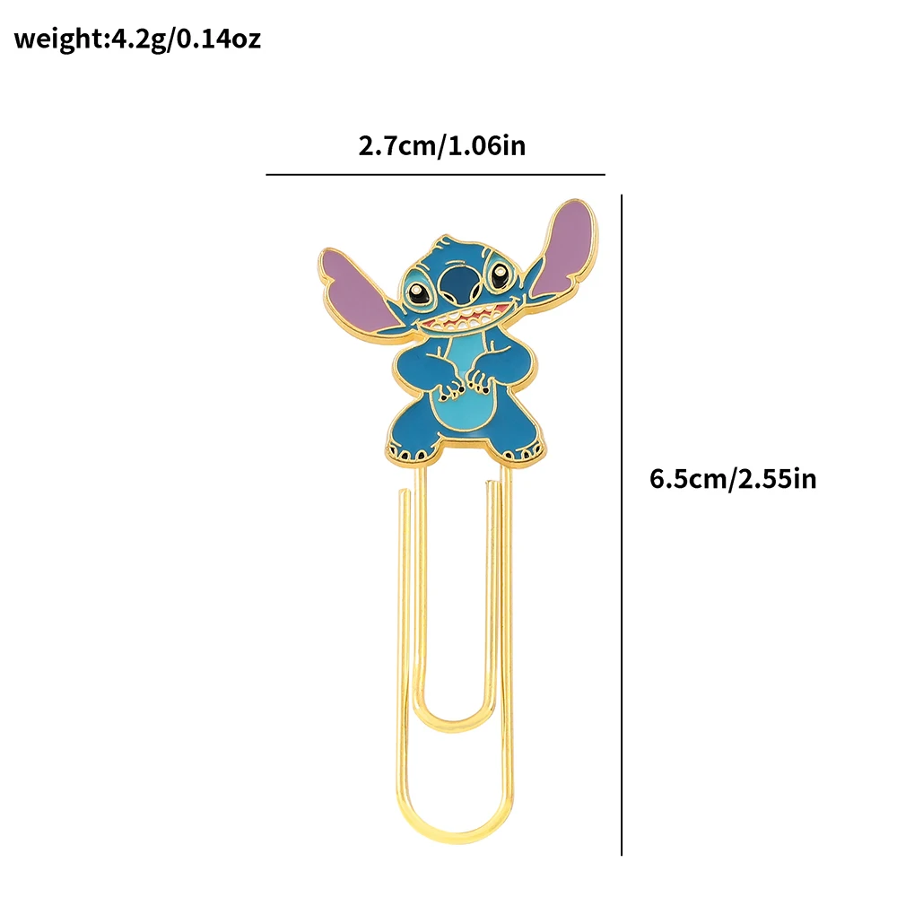 Disney Cute Stitch Bookmark Metal Stitch Book Page Paper Clips for Women... - €2,97 EUR