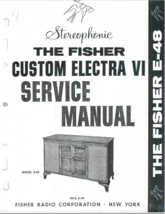 Fisher Custom Electra VI Service Manual PDF Copy 4G USB Stick - $18.75