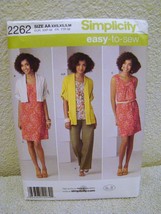 Simplicity #2262 Uncut Pattern - Misses&#39; Pullover Dress or Tunic, Sz XXS-M - £2.35 GBP