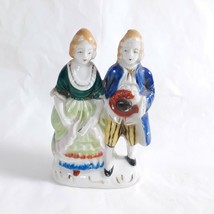 Made In Occupied Japan Couple Boy Blue Coat and Girl Figurine - £18.82 GBP