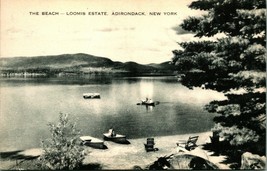 The Beach Loomis Estate Boats Adirondack New York NY UNP Artvue Postcard  - £2.65 GBP