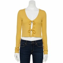 SO® Long Sleeve Cardigan CIDER YELLOW   Women&#39;s JR Sz L NWT MSRP$28 - $322.67 MXN