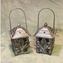 Ashland Lightweight Metal Decorative Hanging La Fleur Pattern Mini Lanterns - $14.80