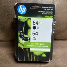 HP 64XL Ink Cartridge Combo Pack Black Tri Color 2 Pack Inkjet New Dente... - $96.69 CAD