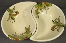 Pier 1 Two Jardine Paisley Curved Fitted Serving Bowls Earthenware 5.5&quot; x 1.5&quot; - £14.15 GBP