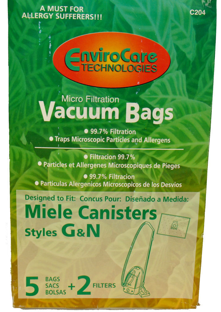 Miele Canister G/N 5pk 2 Flt Allergan Vacuum Bags - $17.95