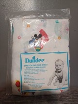 Vintage Dundee Disney Babies Fitted Crib Sheet Mickey &amp; Minnie Mouse Alpha - $16.39