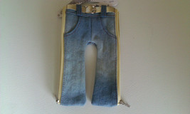 Pencil Pouch Jean Fashion Pants Style Pocket Zipper Easy Travel &amp; Storage - £7.17 GBP