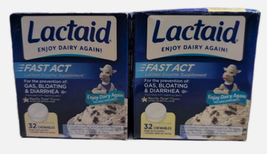 READ(2) Lactaid Fast Act Lactase Enzyme Vanilla Twist 32 Chewables Each.... - $19.79