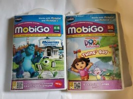 New Monsters University + Dora The Explorer VTech MobiGo Learning System Games - $14.74