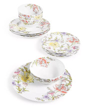 CHARTER CLUB Blossom 12-Pc. Dinnerware Set, Service for 4 NEW - £58.63 GBP