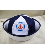 Child Nautical Blue White GOB Hat Cap 51 cm Sailor Navy Doughboy First M... - €12,00 EUR