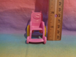 Vintage 2003 Fisher Price Sweet Streets Pink Plastic Wheelchair - $5.20