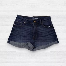 No Boundaries Womens Denim Shorts Size 17 High Rise Folded Hem 99% Cotto... - $8.91